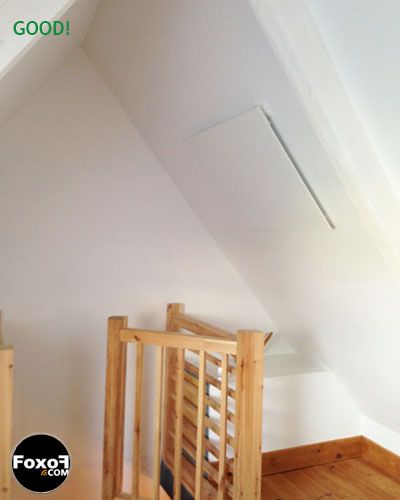 Utilizzare il soffitto inclinato è una buona idea per raggiungere le zone difficili da accedere.