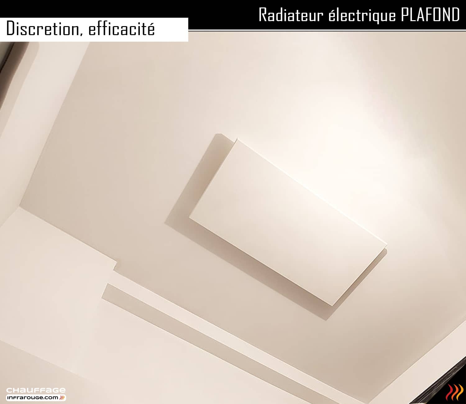 radiateur électrique infrarouge posé au plafond