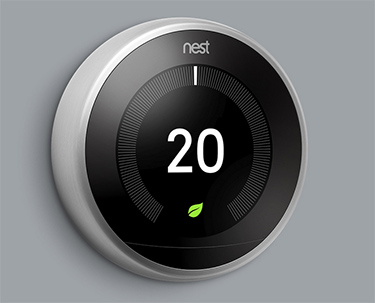 Connected Google NEST smart thermostat