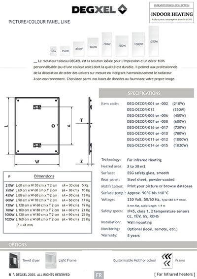 gamme radiateur electrique tableau degxel